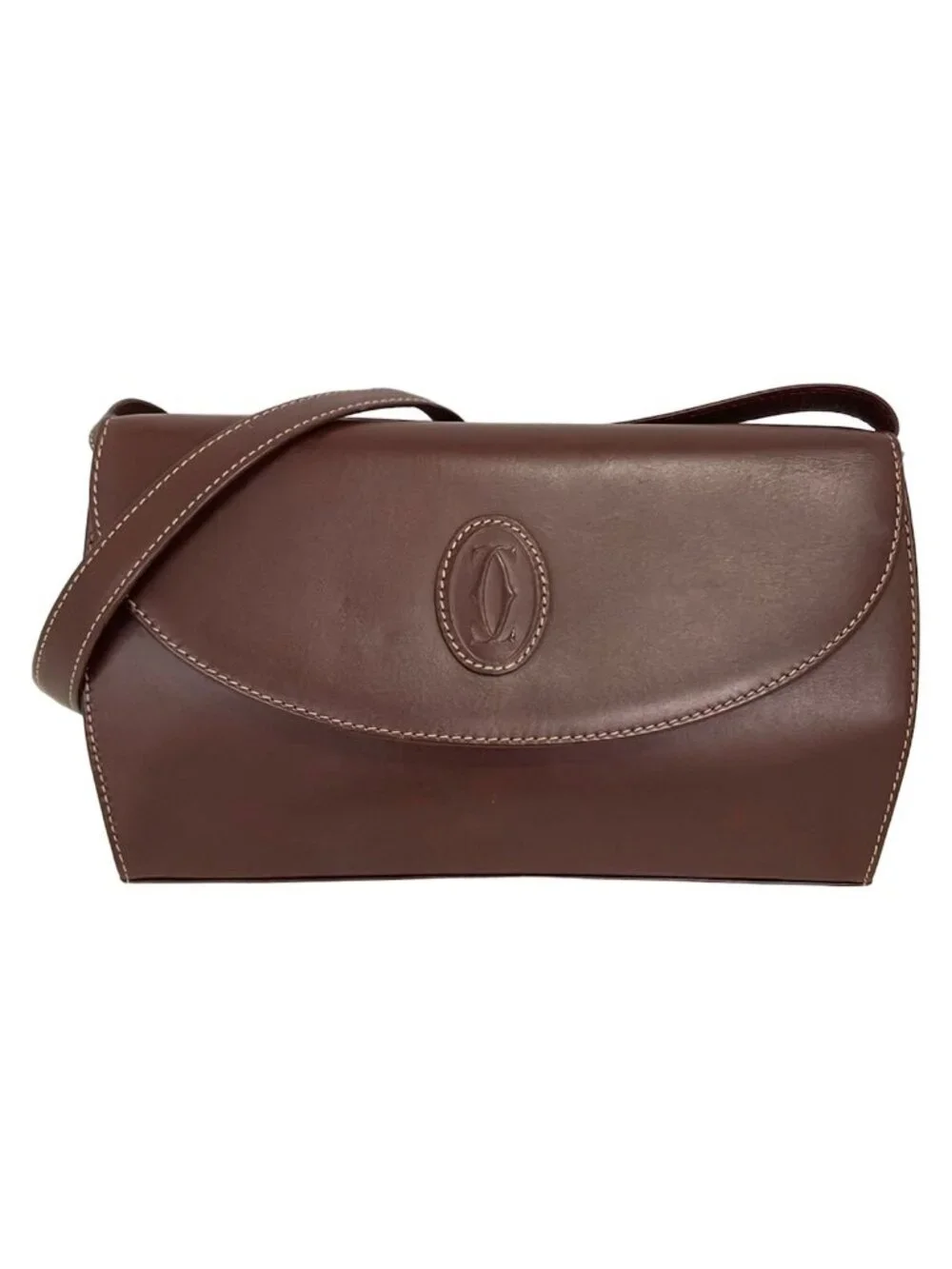 Cartier Shoulder Bag Must Line Bordeaux Leather